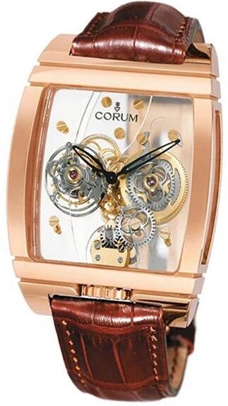 Review Copy Corum Golden Bridge Golden Tourbillon Panoramique Grey Sapphire Watch 382.850.55/0F02 0000